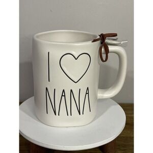 New!! Rae Dunn I LOVE NANA perfect for Mother's Day Mug White With Token